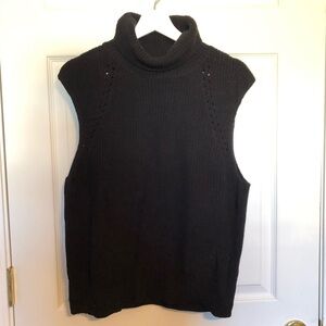 Gap Black Turtleneck Sweater Tank Top Size Large